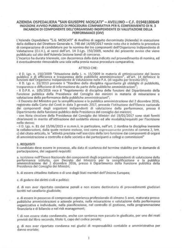 Avviso pubblico pagina 1